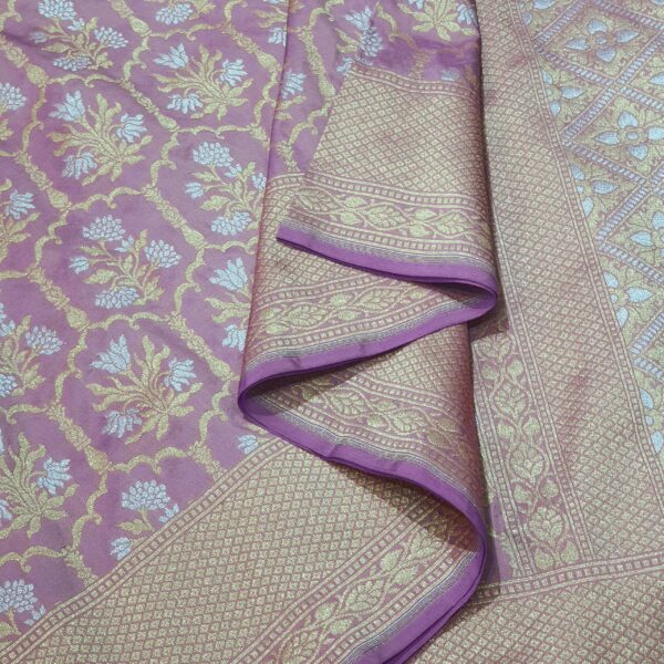 Banarasi Silk Meena Saree Pink