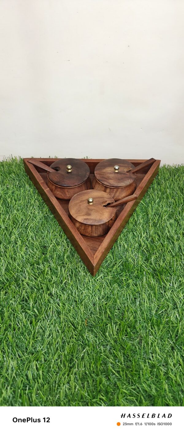 Triangular Wooden Container
