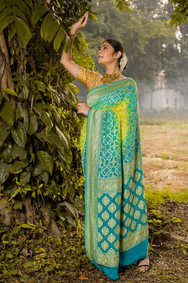 Georgette banarasi saree for festivals
